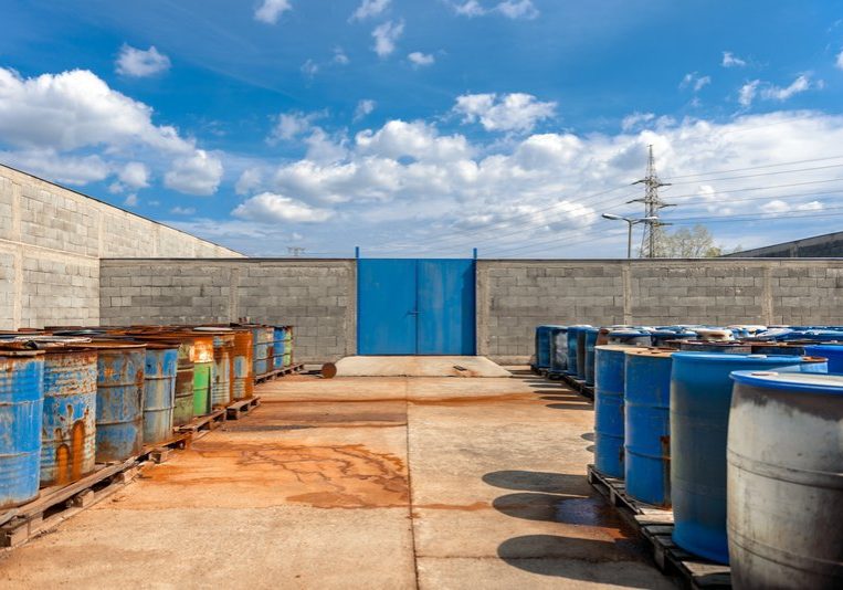 Several barrels of toxic waste